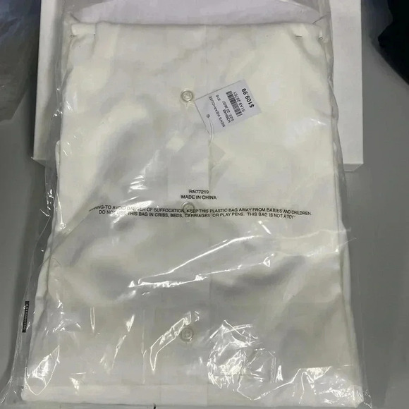 Joseph abboud men’s button up dress shirt white size 22 36/37 - Picture 2 of 5